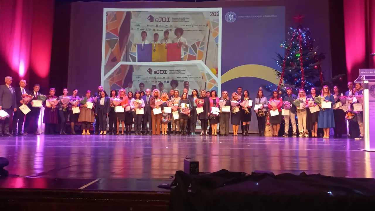 Gala anuală de premiere a olimpicilor internaționali de la Palatul Național al Copiilor din București